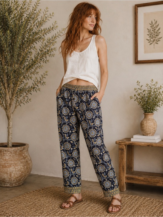 Sundance Pants - Sundance Floral Cotton Pants | Size S